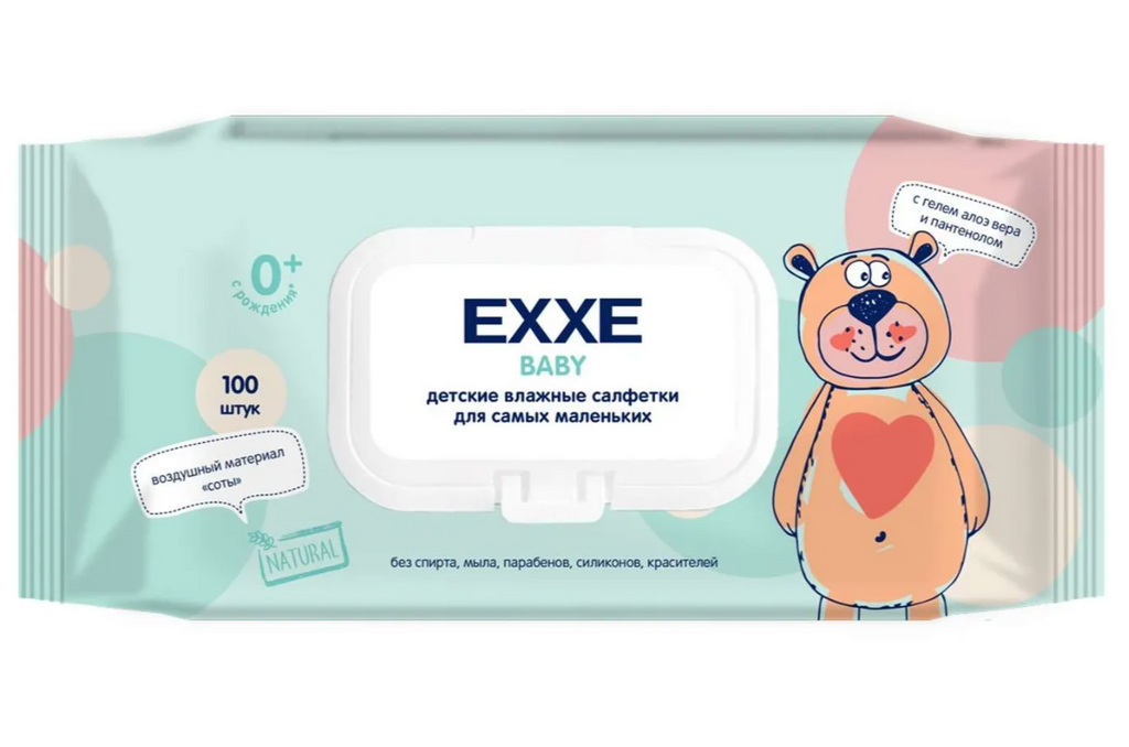фото упаковки Exxe Baby Влажные салфетки для детей