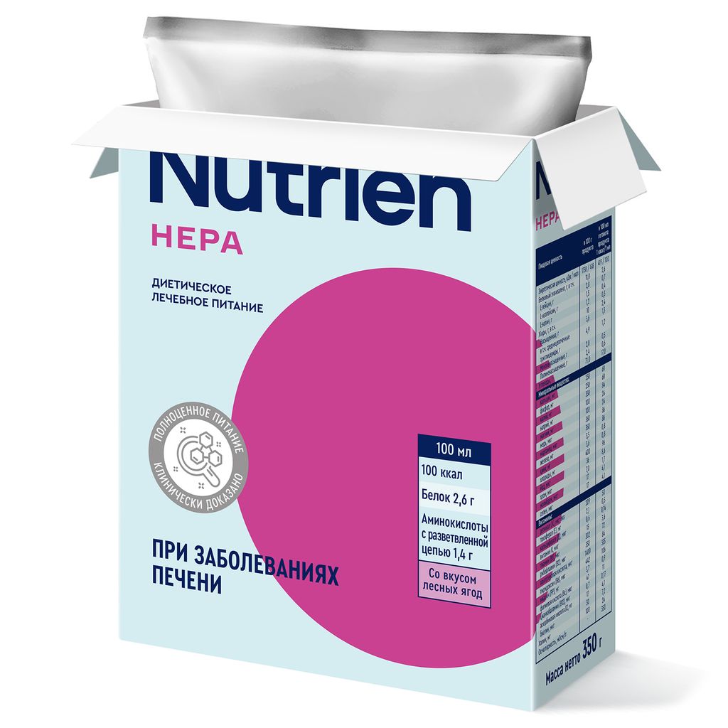 Nutrien Hepa, смесь сухая, лесные ягоды, 350 г, 1 шт.