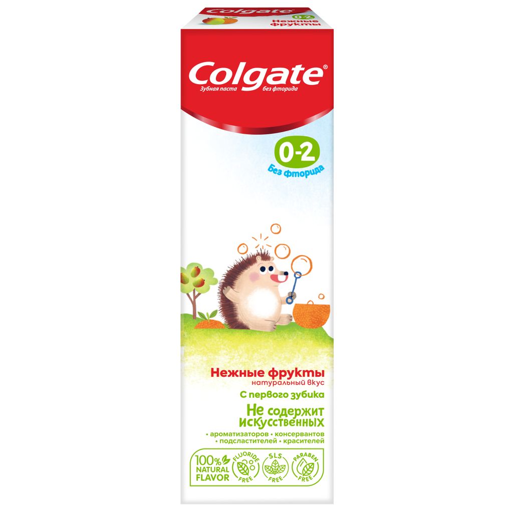 Colgate Детская зубная паста Нежные фрукты, с 0 до 2 лет, без фторида, 40 мл, 1 шт.