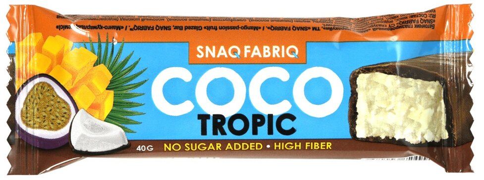 фото упаковки Coco Батончик в шоколаде Кокос и манго-маракуйя