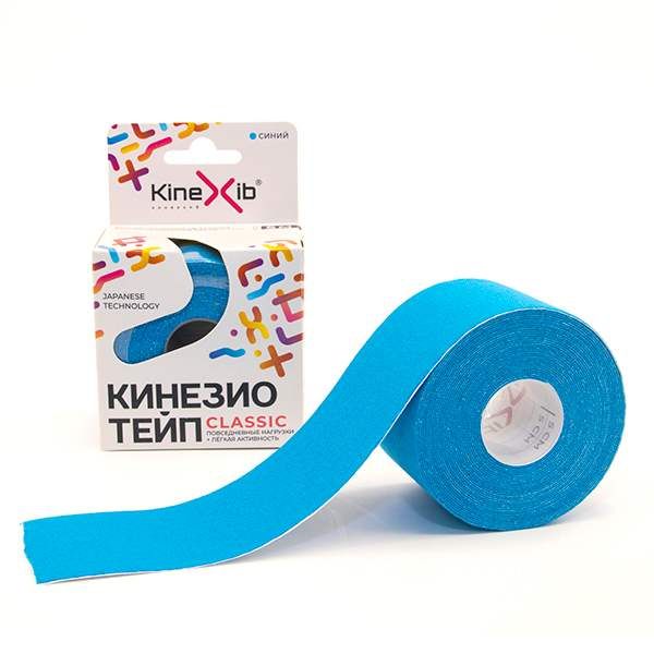 Kinexib Classic Тейп кинезио восстанавливающий, 5х500см, синий, 1 шт.