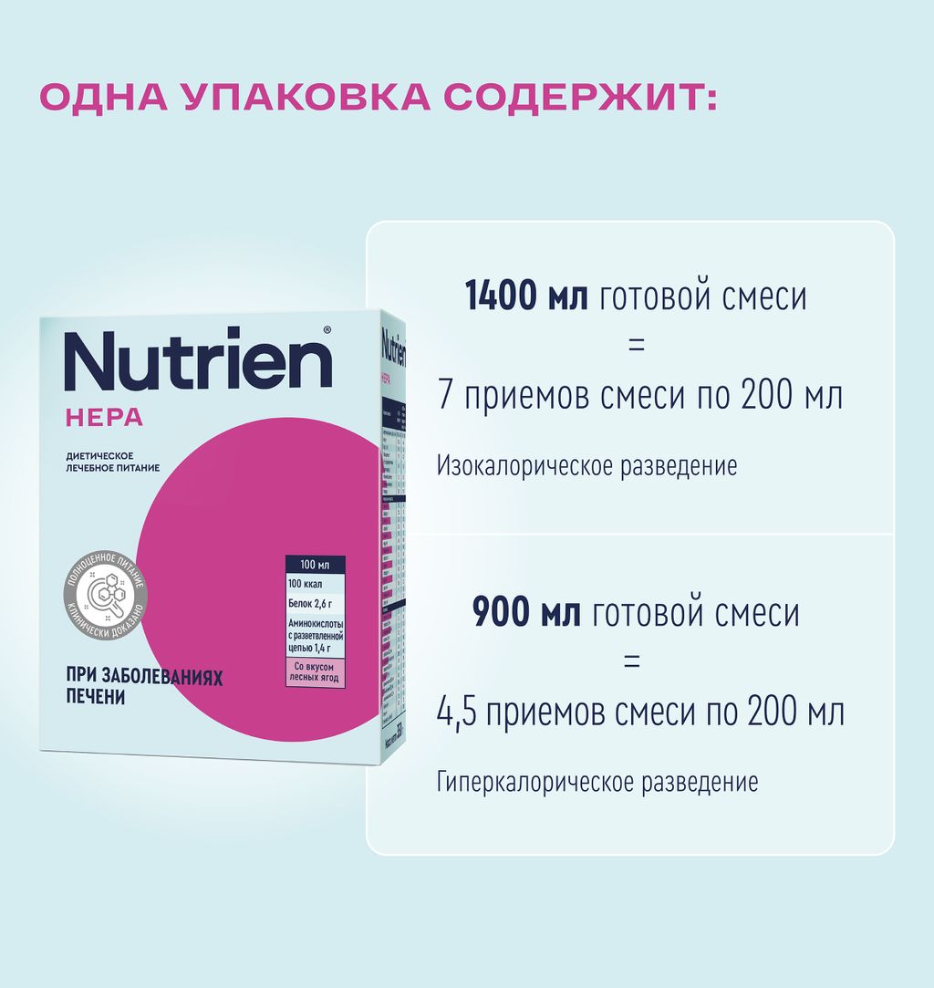 Nutrien Hepa, смесь сухая, лесные ягоды, 350 г, 1 шт.