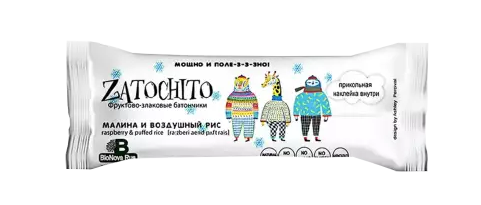 фото упаковки Заточито Фруктово-злаковый батончик малина с воздушным рисом