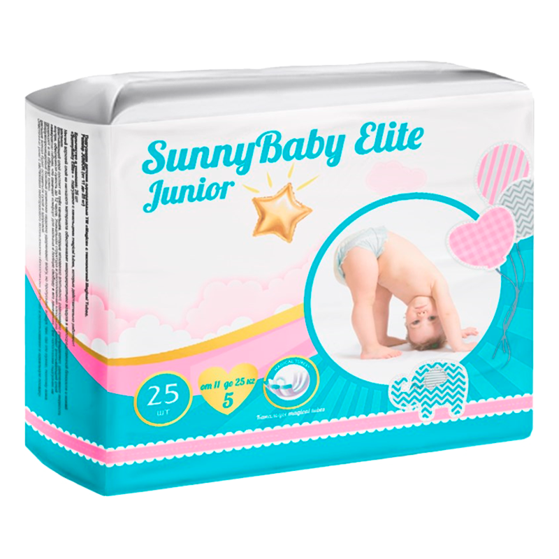 фото упаковки Sunnybaby Elite Подгузники детские Junior