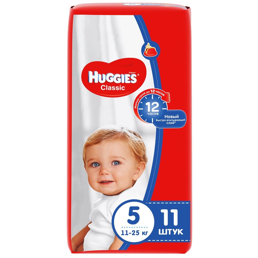 фото упаковки Huggies Classic Подгузники детские одноразовые