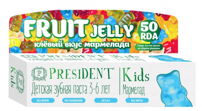 фото упаковки PresiDent Kids зубная паста мармелад