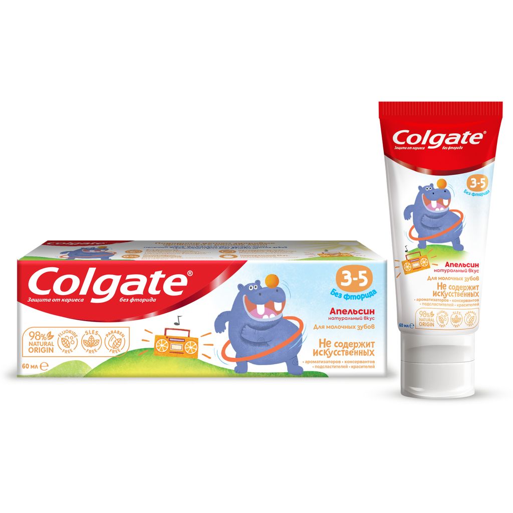 фото упаковки Colgate Зубная паста детская 3-5л без фторида