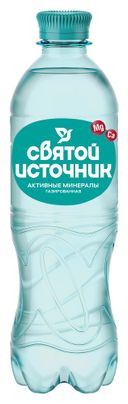 Святой Источник Вода Активные минералы, газированная, 0.5 л, 1 шт.