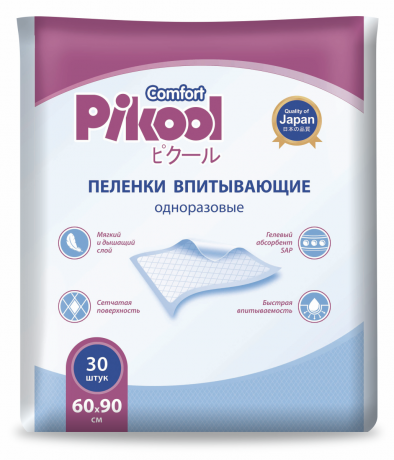 Pikool Пеленки, 60х90, 30 шт.