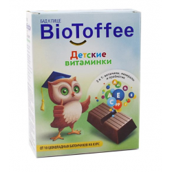 БиоТоффи Детские витаминки шоколадный батончик, 5 г, 10 шт.
