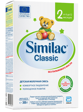 Similac Classic 2, для детей с 6 месяцев, смесь молочная сухая, 300 г, 1 шт.