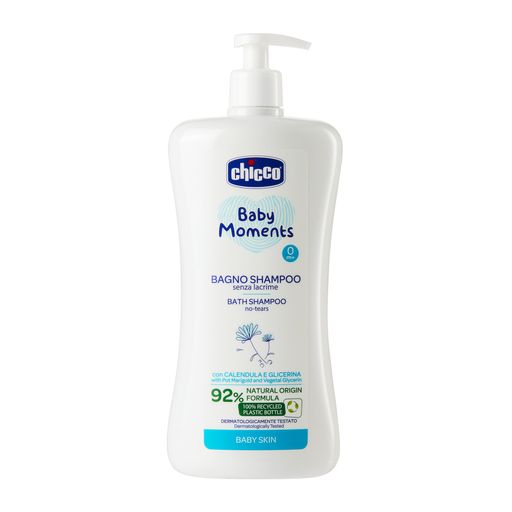 Chicco Baby moments Пена-шампунь без слез, для детей с рождения, пена-шампунь, 750 мл, 1 шт.