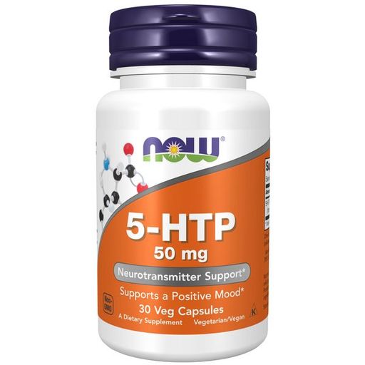 NOW 5-HTP 5-Гидрокситриптофан, 50 мг, капсулы, 30 шт.