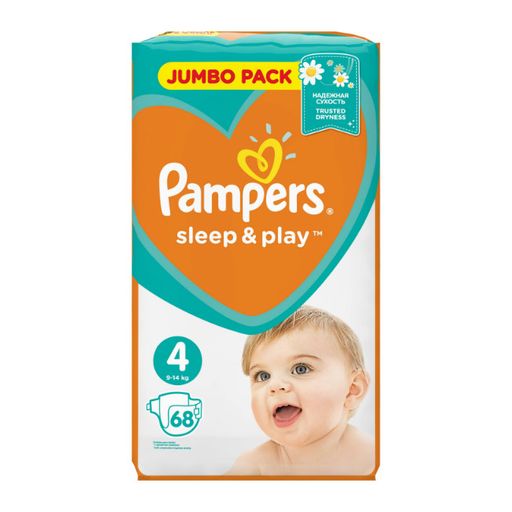 Pampers Sleep&Play Подгузники детские, р. 4, 9-14 кг, 68 шт.