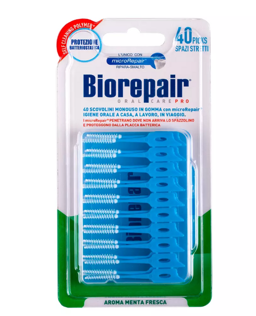 Biorepair Ершик межзубный одноразовый зауженный, ершики межзубные, мягкий (ая), 40 шт.