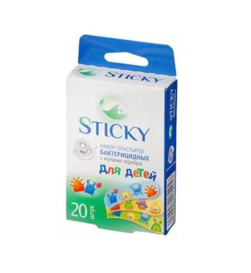 Sticky Пластырь влагостойкий детский, 1,9 см х 7,2 см, 20 шт.